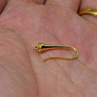 DIY Jewelry Findings 18K Gold Filled Smooth Pinch Bail Earring Hook Earwire LB