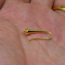 DIY Jewelry Findings 18K Gold Filled Smooth Pinch Bail Earring Hook Earwire LB