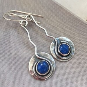 Women-925-Silver-Blue-Sapphire-Dangle-Drop-Earrings-Ear-Hook-Wedding-Party