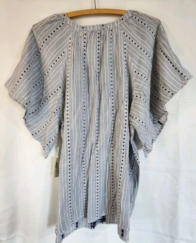 Blusa para mujer Caffe Marrahesh bordada cuello en V manga corta pulóver grande - Imagen 2 de 13