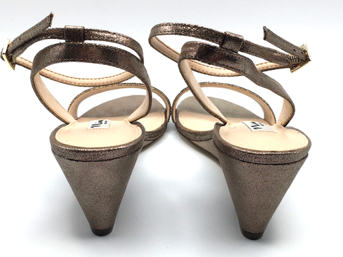 Nina New York Women's Wedge Heels 8 M Bronzette Leather Sole NOS - Picture 6 of 12