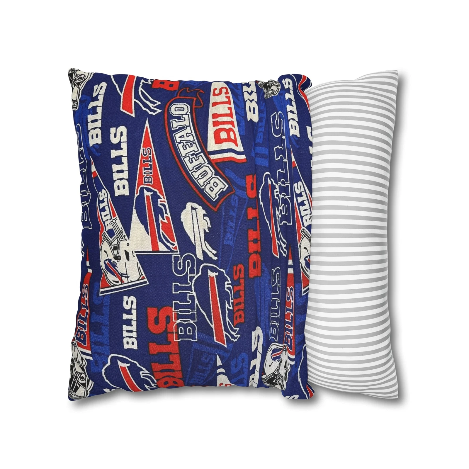 Buffalo Bills Spun Square Throw Pillowcase