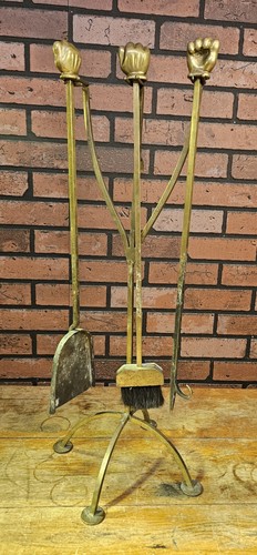 Mickey Mouse Disney Themed Brass Fireplace Set - Picture 1 of 12