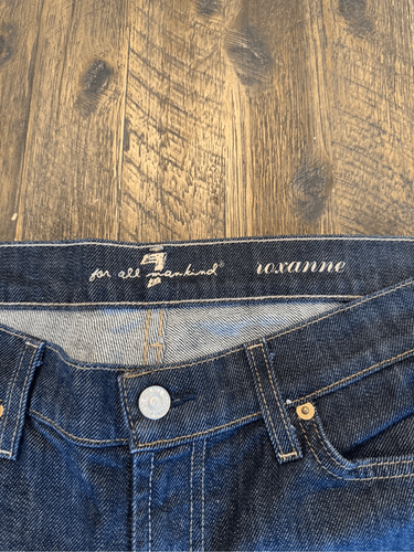 7 for allhumanity Roxanne Vaqueros Pierna Recta Talla 31 Denim Lavado Oscuro - Imagen 3 de 8