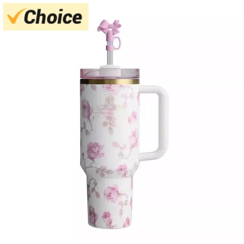 New Stainless Steel Double Layer Cup 40oz Car Cup Ice Beer Cup With Handle 40oz - Picture 12 of 12