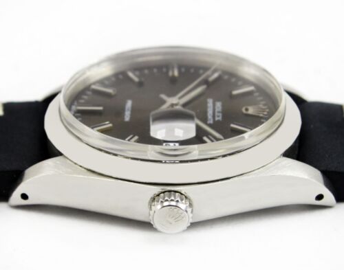 Vintage Rolex Oyster Date Precision Winding Sunburst Brown Men 34mm Watch 6694 - Picture 8 of 11