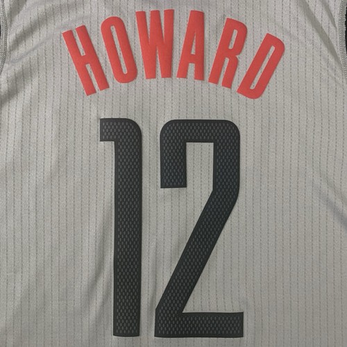 Adidas Dwight Howard Houston Rockets #12 Grey Short Sleeve Swingman Jersey Men L - 第 7/9 張圖片
