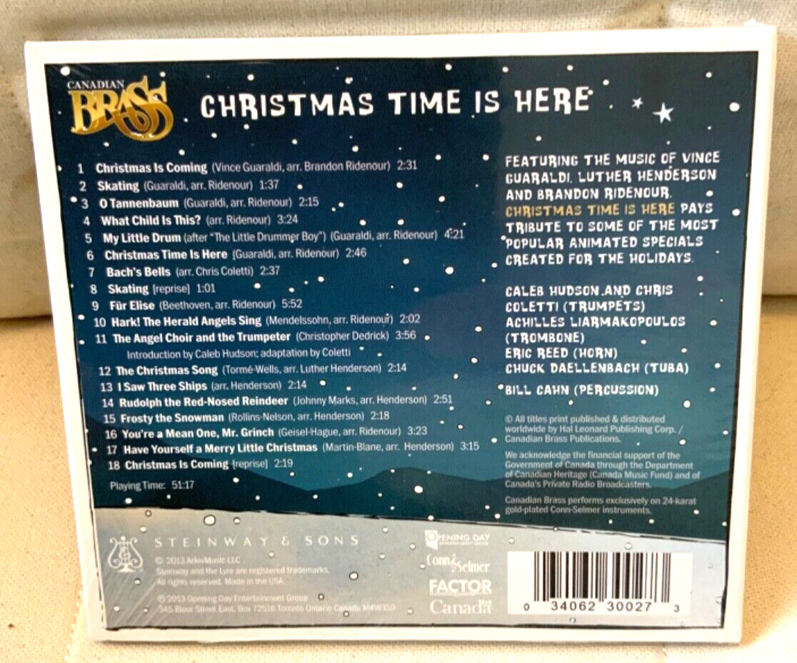 Christmas Time is Here [Digipak] * by Canadian Brass (CD