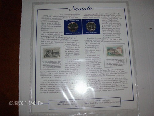 2006 Nevada Postal Commemorative Society Statehood Quarter Collection Sheet - Picture 4 of 4
