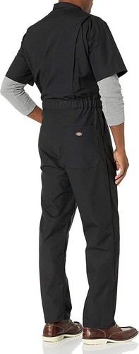 MEDIUM REG DICKIES MENS POLY/CTN BLENDED SHORT SLEEVE COVERALLS 33999 DARK NAVY - Picture 2 of 2