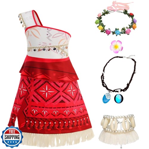 GFTYBCST Girls Princess Dress Up Ocean Adventure Costumes Birthday Party Outf - Picture 1 of 5