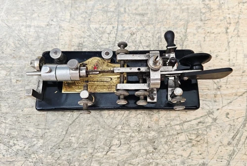Vibroplex Telegraph Key Bug  Blue Racer 1925 Morse Code C MY OTHER HAM RADIO TMC