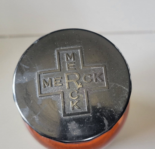 Vtg 1930's Merck Pharmaceutical Apothecary Bottle Magnesium Sulfate - Picture 3 of 6