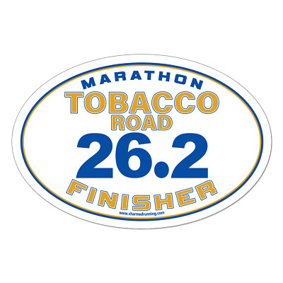 tobacco road marathon Tobacco Road Marathon 26.2 Finisher CUSTOM YEAR Removable Decal or Car  Magnet