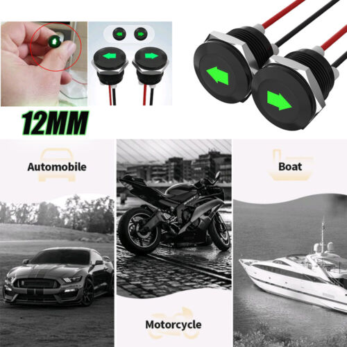 Luz indicadora LED de 12 mm para tablero piloto de flecha única luz indicadora de señal de giro 12 V - Imagen 5 de 11