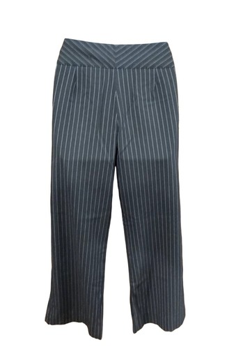 The Limited "Drew Fit" Black Pinstripe Career Pants High Waist Womens Size 8 - Picture 3 of 12