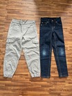 Lot of 2 Pcs Kids: Lee Jogger Relaxed Ft Sz 7 & Faded Glory Jeans Sz 8S