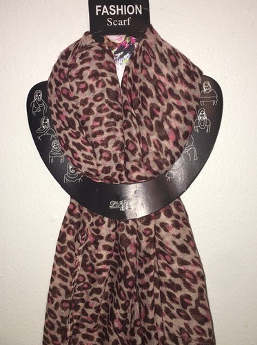 FASHIONscarf WOMEN'S WINTER WARM INFINITY Light Weight Wrap Soft Leopard Print   - Picture 12 of 12