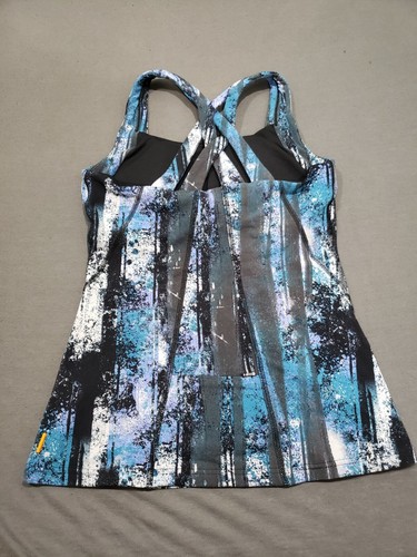 Lucy Womens Activewear Yoga Crisscross Tank Top Stretch Color Pocket Size S, EUC - Picture 2 of 7