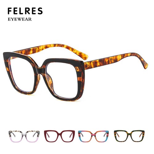 Übergroße Anti Blaulicht Lesebrille für Damen Eckig Großes Gestell Brille - Bild 3 von 14