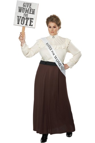 California Costume ENGLISH SUFFRAGETTE/PLUS Adult Women halloween outfit 01748