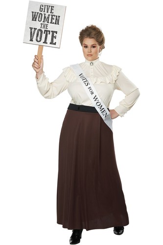 California Costume ENGLISH SUFFRAGETTE/PLUS Adult Women halloween outfit 01748 - Picture 1 of 3