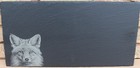 Large Engraved Slate Table Runner with Fox Head Motif