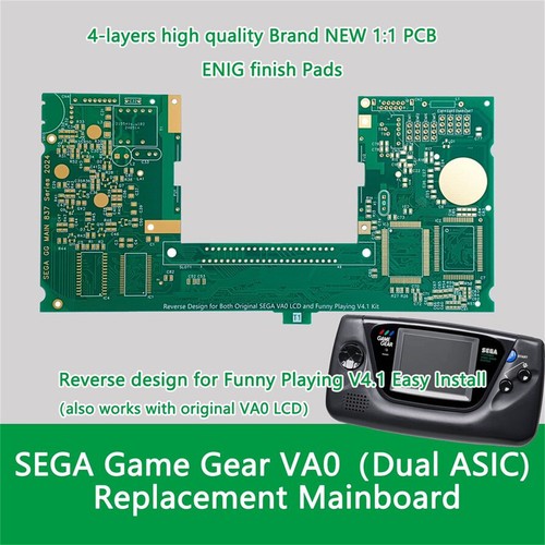 For SEGA Game Gear GG VA0 Game Console Dual Chip Motherboard Blank Board Repair - Picture 2 of 3