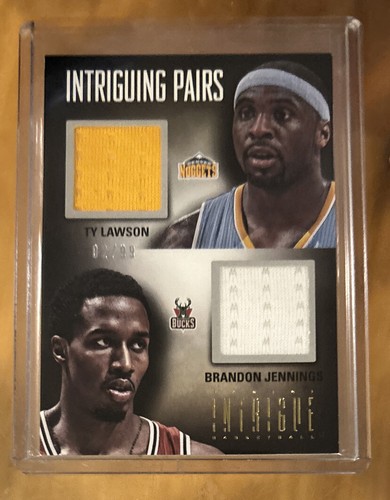 2012-13 Panini Intrigue Intriguing Pairs Jersey Ty Lawson/Brandon Jennings #2/99 - Picture 1 of 2