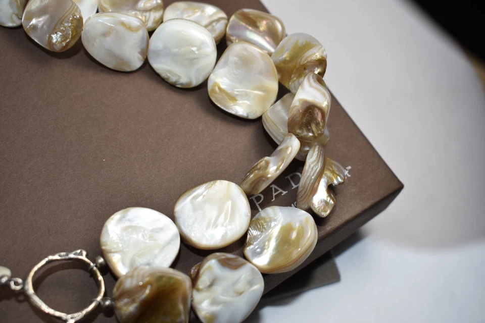 Collar Silpada N1825 Madreperla Iridiscente Plata de Ley Círculo  Foto 4 de 4