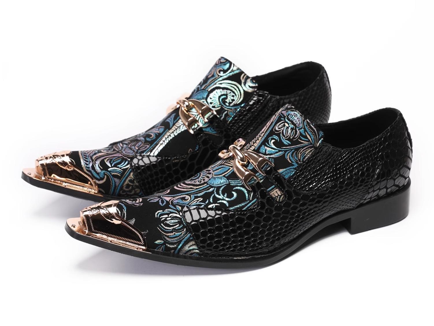 SAOLA Scarpe Oxford uomo eleganti performance palco pelle a punta eleganti pull on