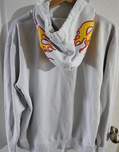 Official Vans Off The Wall x Thrasher Magazine Hoodie White Pullover Sz Large - Picture 3 of 7