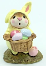 Wee Forest Folk WFF M-82 / M-082 "Easter Bunny-Mouse" (Yellow) with WFF box
