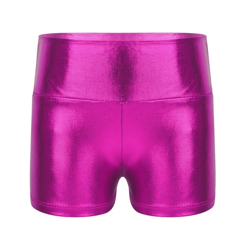 Kinder Mädchen Tanzshorts glänzende Hose Ballett Boyshort hohe Taille Hot Pant Fitnessstudio - Bild 68 von 120