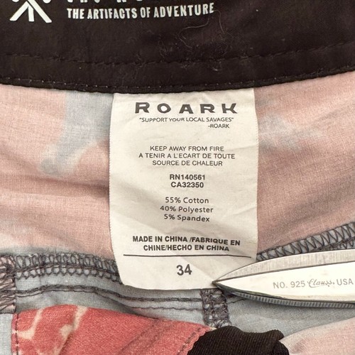 Roark Boardshorts Herren Blumen gestreift Hybrid Performance Surfen Schwimmen Stretch 34 - Bild 4 von 12