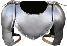 Medieval Viking Crusader Pauldrons Iron Armor Roman Spartan, silver Arm Shoulder