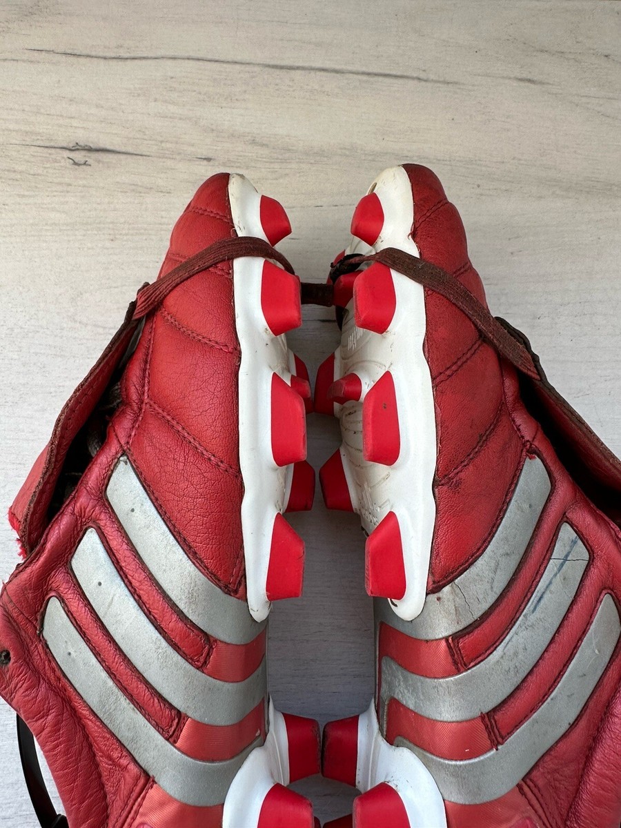 Adidas Predator Mania FG Red Leather Football Soccer Cleats Boots
