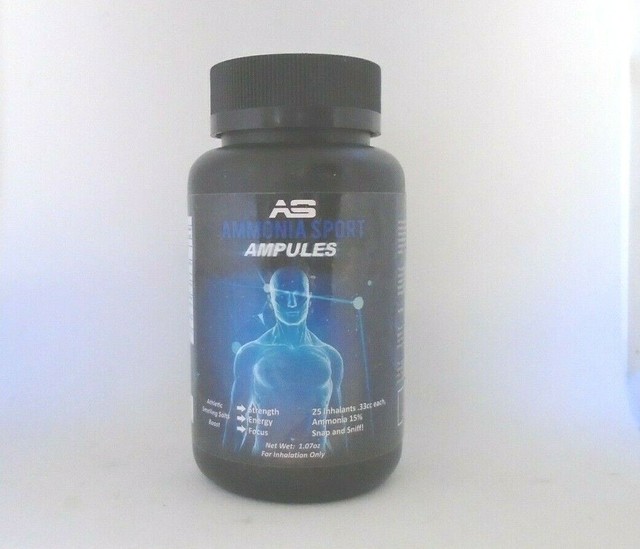 Athletic Smelling Salts Ampules 25 Ammonia Inhalant Ammoniasport for