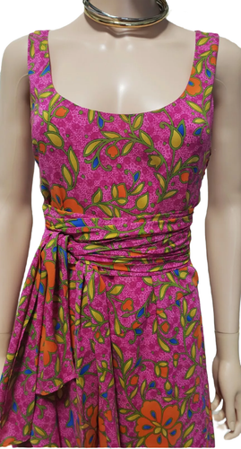 Vintage Versace Pink Floral Print Silk Dress NWT 44 - 8 - Picture 8 of 9