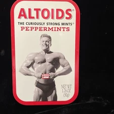 Altoids Peppermints Strong Man Empty Collectable Tin
