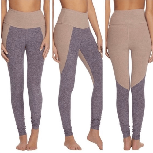 Beyond Yoga Leggings Damen mittelblau beige Spacedye Off Duty hohe Taille Yog - Bild 2 von 9