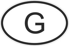 Adesivo adesivi sticker codice auto moto ritagliato nazioni ovale gabon