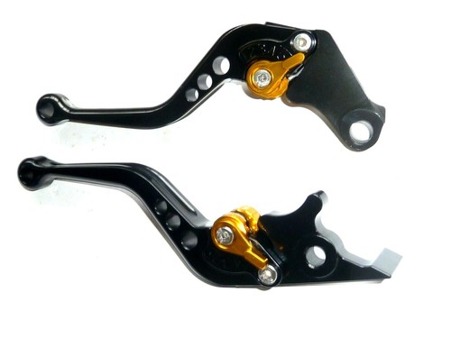 MONKEY 125 2019-2021 SHORT BLACK BRAKE AND CLUTCH LEVERS SET ROAD TRACK TS342 - Picture 7 of 9