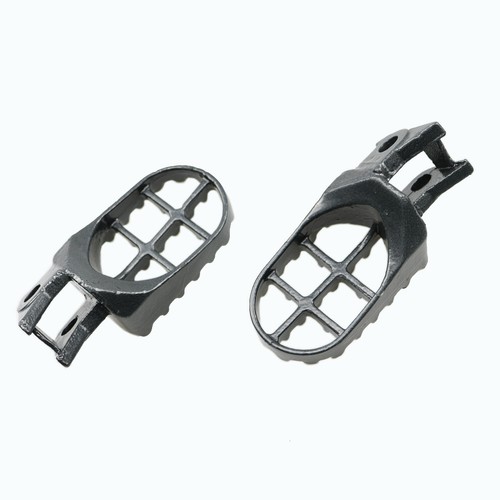 Grey Off-road Dirt Bike Steel Foot Pegs For Kawasaki KX125 KX250 1997-2001 - Picture 2 of 4