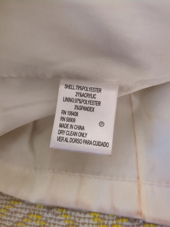 Vestido Alex Marie Talla 12 Sin Mangas Amarillo Geométrico Foto 4 de 4