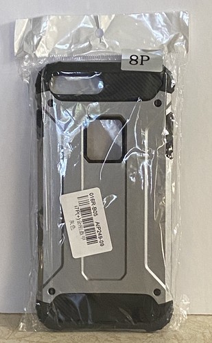 New Dual Layer Protective Case For iPhone 7 Plus, 8 Plus Only • Silver/ Black - Picture 2 of 11