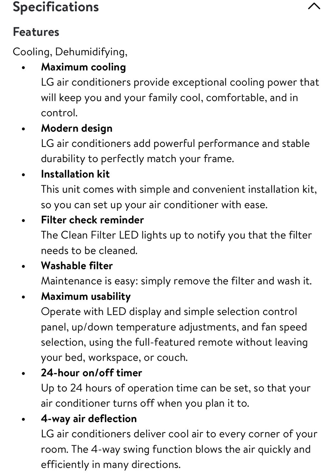 LG LT1430CNR 14,000 BTU ThroughtheWall Air Conditioner White
