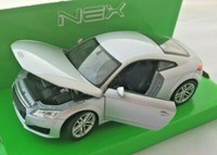 Blitz Versand Audi Tt Coupe 2014 Silber / Silver Welly Modell Auto 1:24 Neu Ovp