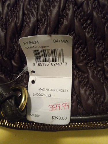 Coach H1276-F18634 Madison Quilted Nylon Lindsey Satchel Mahogany New w/Tags - Picture 5 of 7