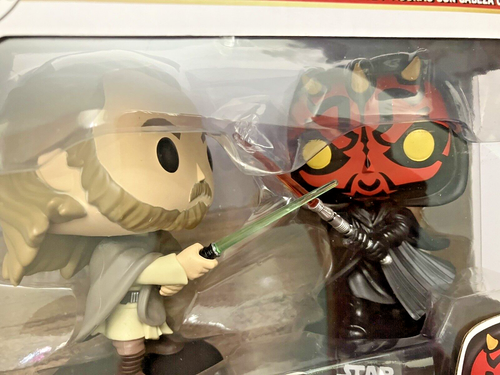 “Star Wars Phantom Menace” Qui-Gon Jonn vs Darth Maul, Funko Pop Exclusive 2pack - Picture 3 of 4